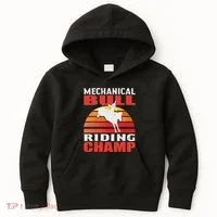 Mechanical Bull Riding Kids Hoodie thumb 0