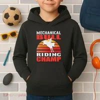 Mechanical Bull Riding Kids Hoodie thumb 2