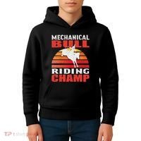 Mechanical Bull Riding Kids Hoodie thumb 4