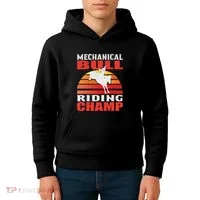 Mechanical Bull Riding Kids Hoodie thumb 4