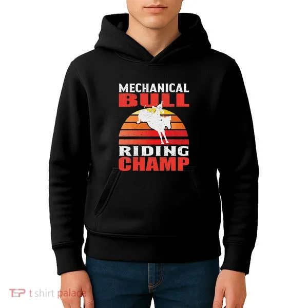 Mechanical Bull Riding Kids Hoodie