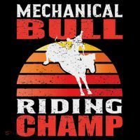 Mechanical Bull Riding Kids Long Sleeve Shirt thumb 2