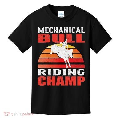 Mechanical Bull Riding Kids T-Shirt
