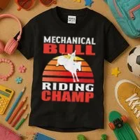 Mechanical Bull Riding Kids T-Shirt thumb 3