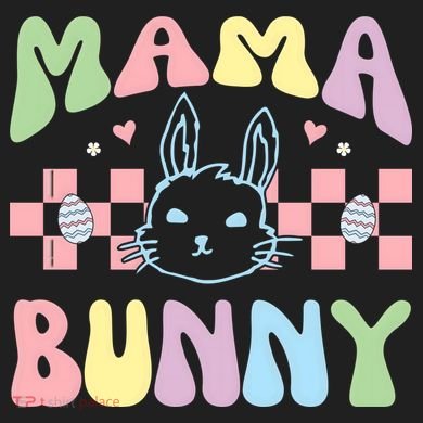 Mama Bunny Retro Colorful Cute Holiday Modern Backpack