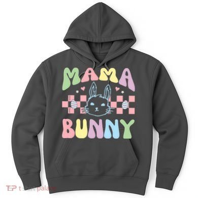 Mama Bunny Retro Colorful Cute Holiday Hoodie