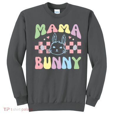 Mama Bunny Retro Colorful Cute Holiday Sweatshirt