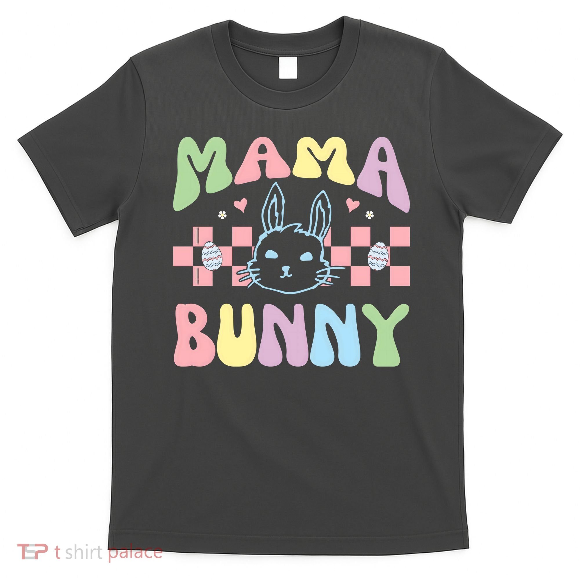 Mama Bunny Retro Colorful Cute Holiday T-Shirt