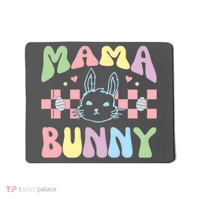 Mama Bunny Retro Colorful Cute Holiday Mousepad
