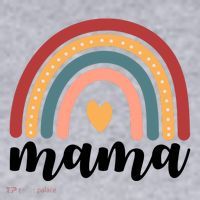 Mama Boho Rainbow Women's Racerback Cropped Tank thumb 2