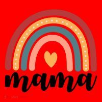 Mama Boho Rainbow Santa Hat thumb 1