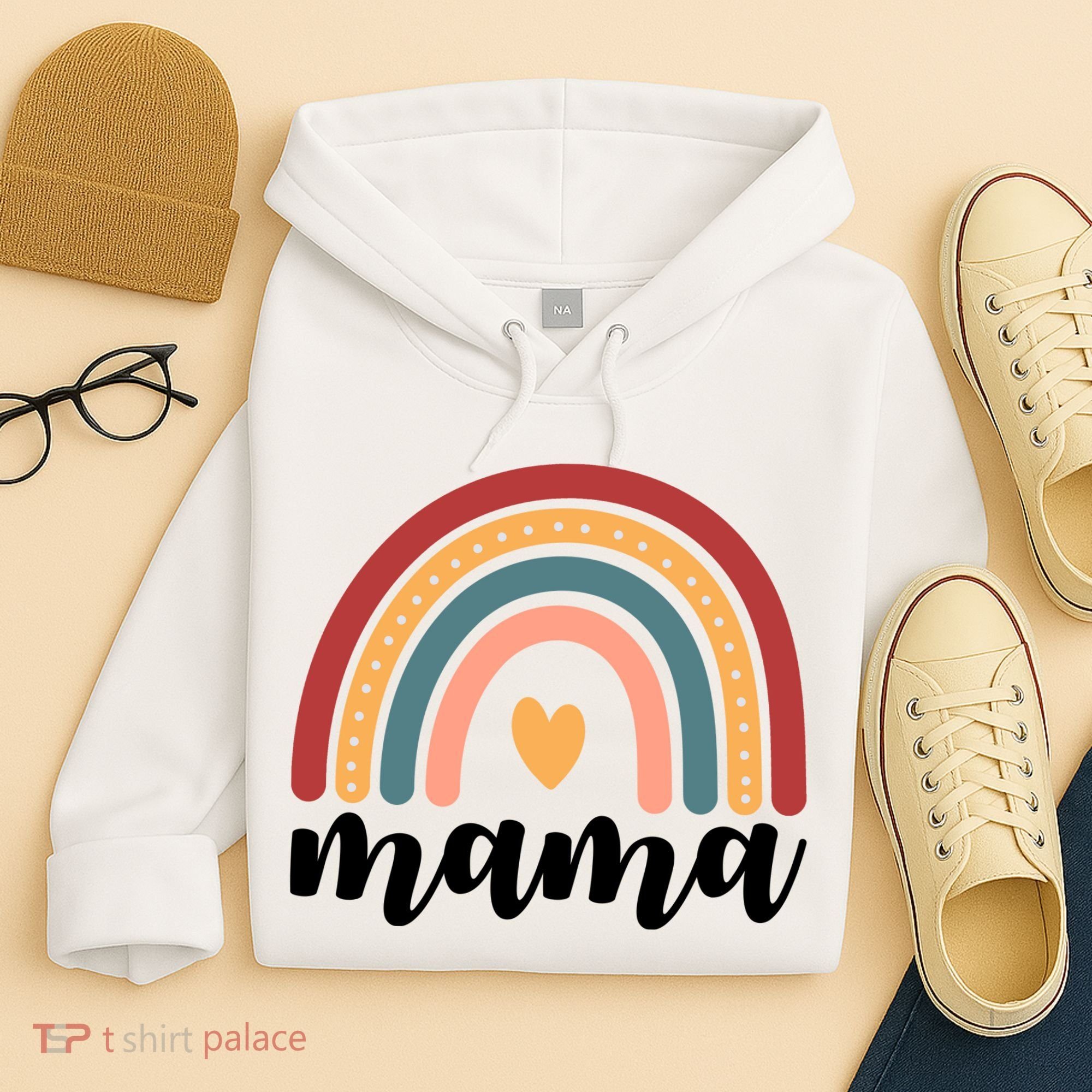 Mama Boho Rainbow Hoodie
