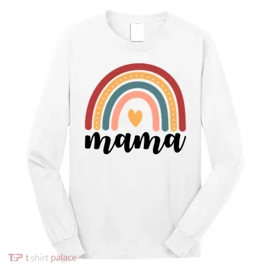 Mama Boho Rainbow Long Sleeve Shirt