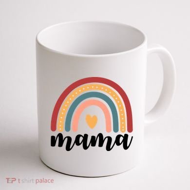 Mama Boho Rainbow Coffee Mug back