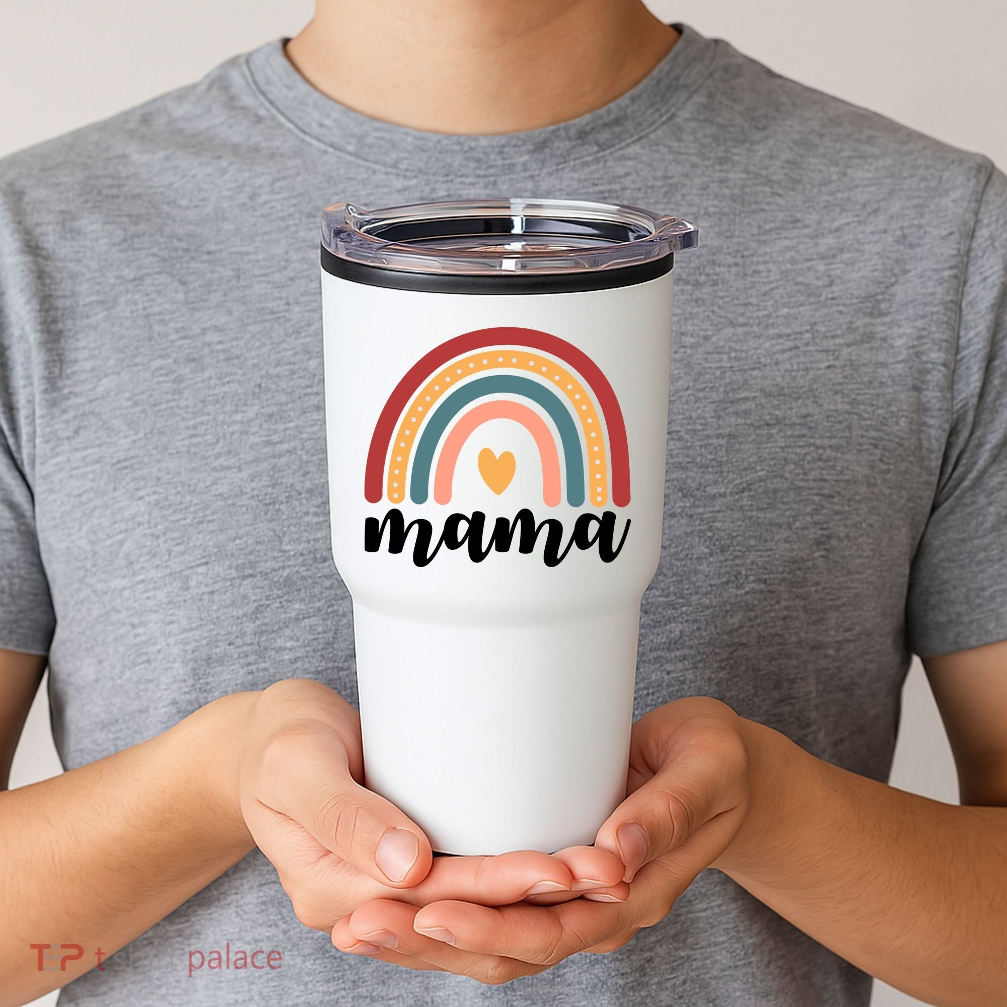 Mama Boho Rainbow Tumbler