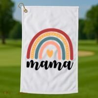 Mama Boho Rainbow Golf Towel thumb 1