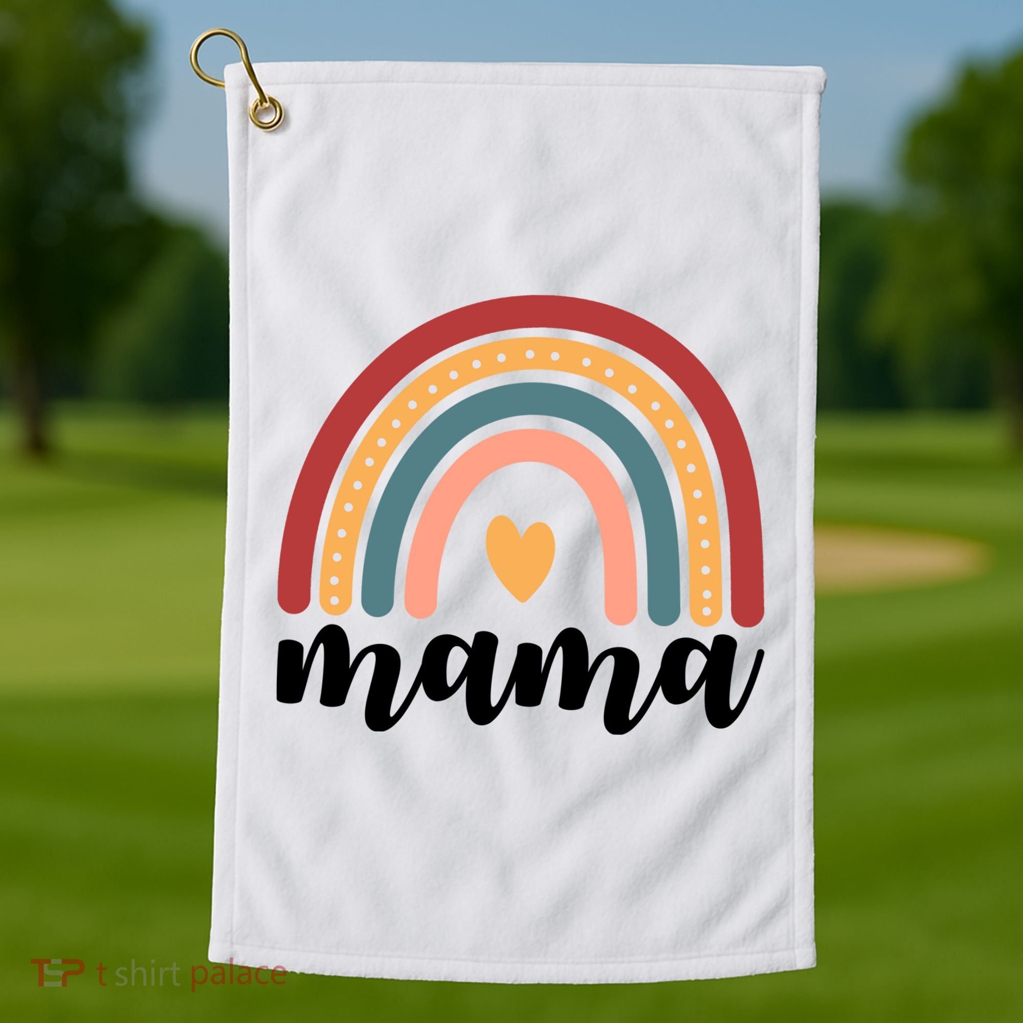 Mama Boho Rainbow Golf Towel