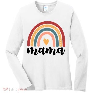 Mama Boho Rainbow Women's Long Sleeve Shirt
