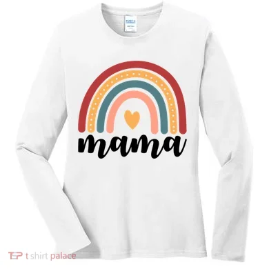Mama Boho Rainbow Women's Long Sleeve Shirt