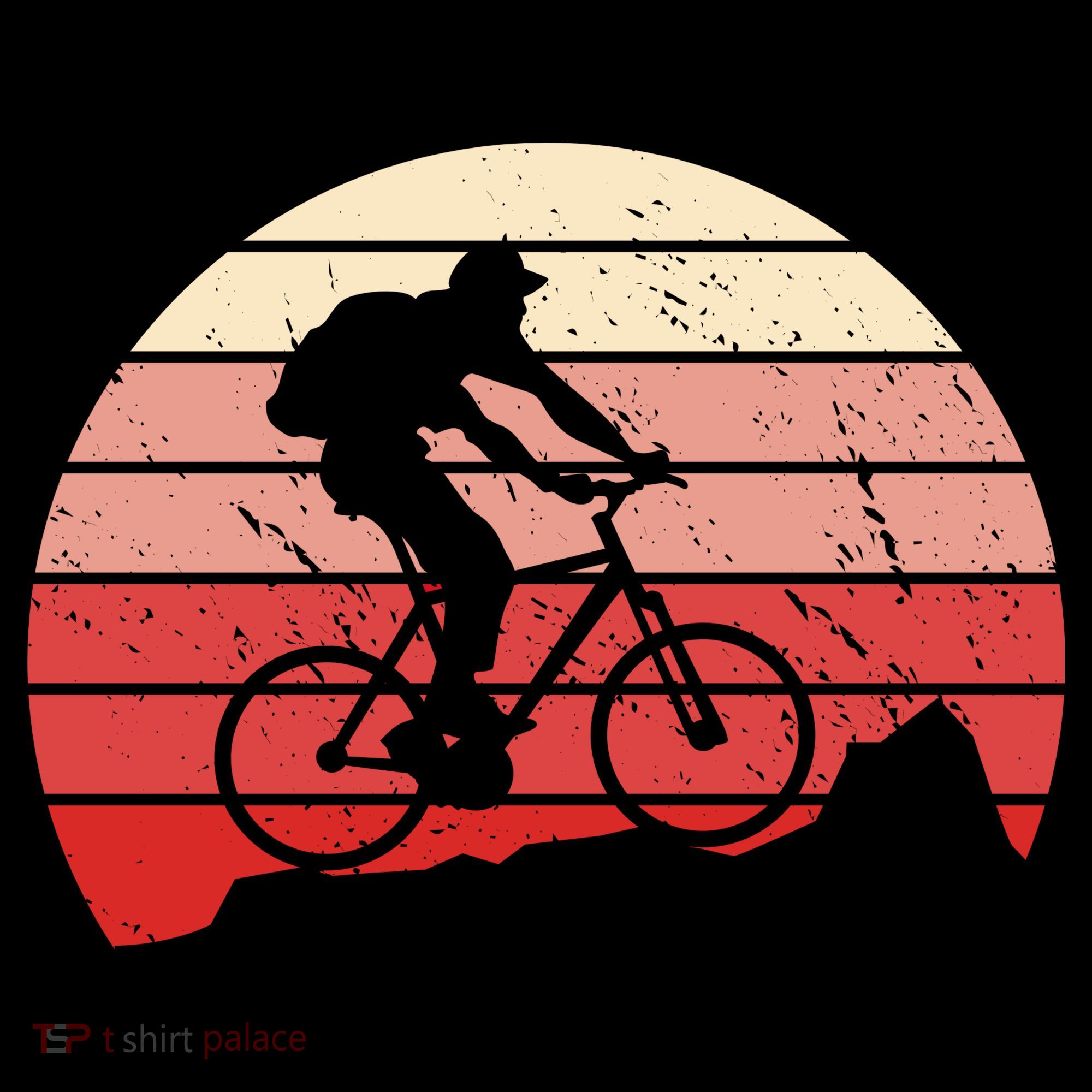 Mountain Bike Retro Button