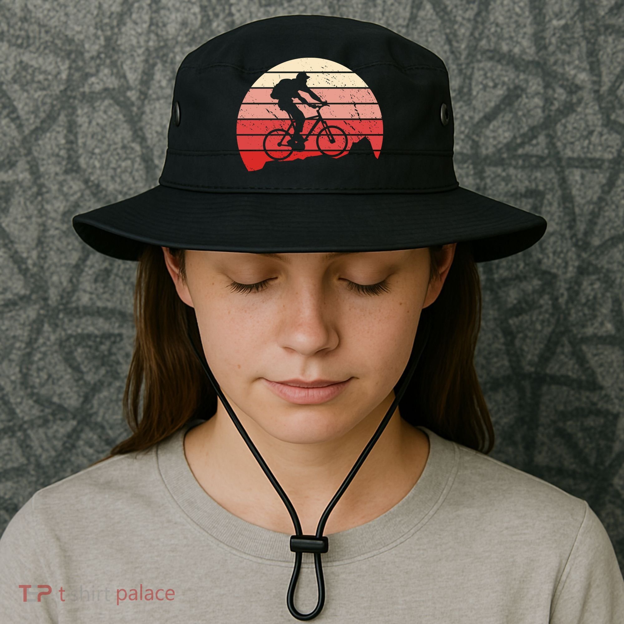 Mountain Bike Retro Bucket Hat