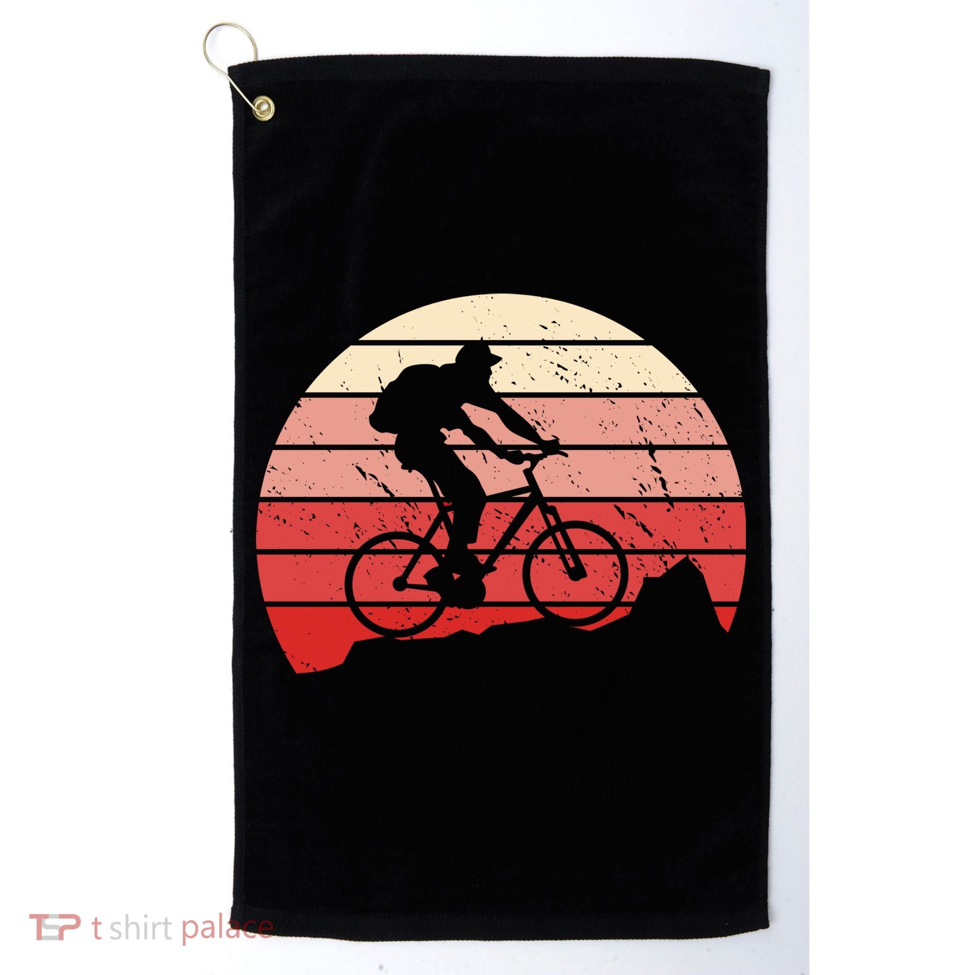 Mountain Bike Retro Golf Towel