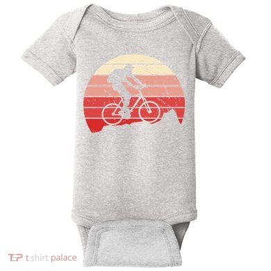 Mountain Bike Retro Baby Bodysuit