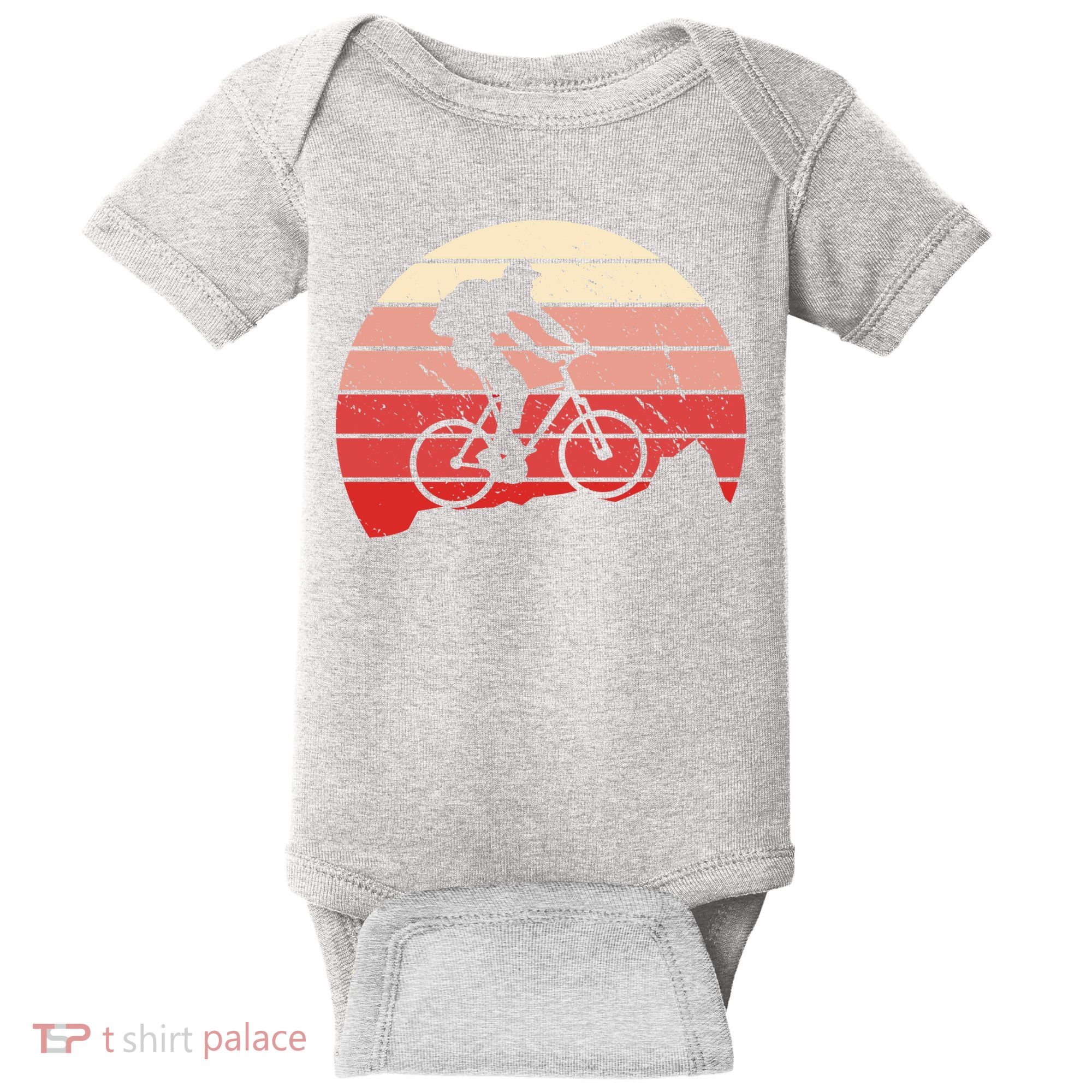 Mountain Bike Retro Baby Bodysuit