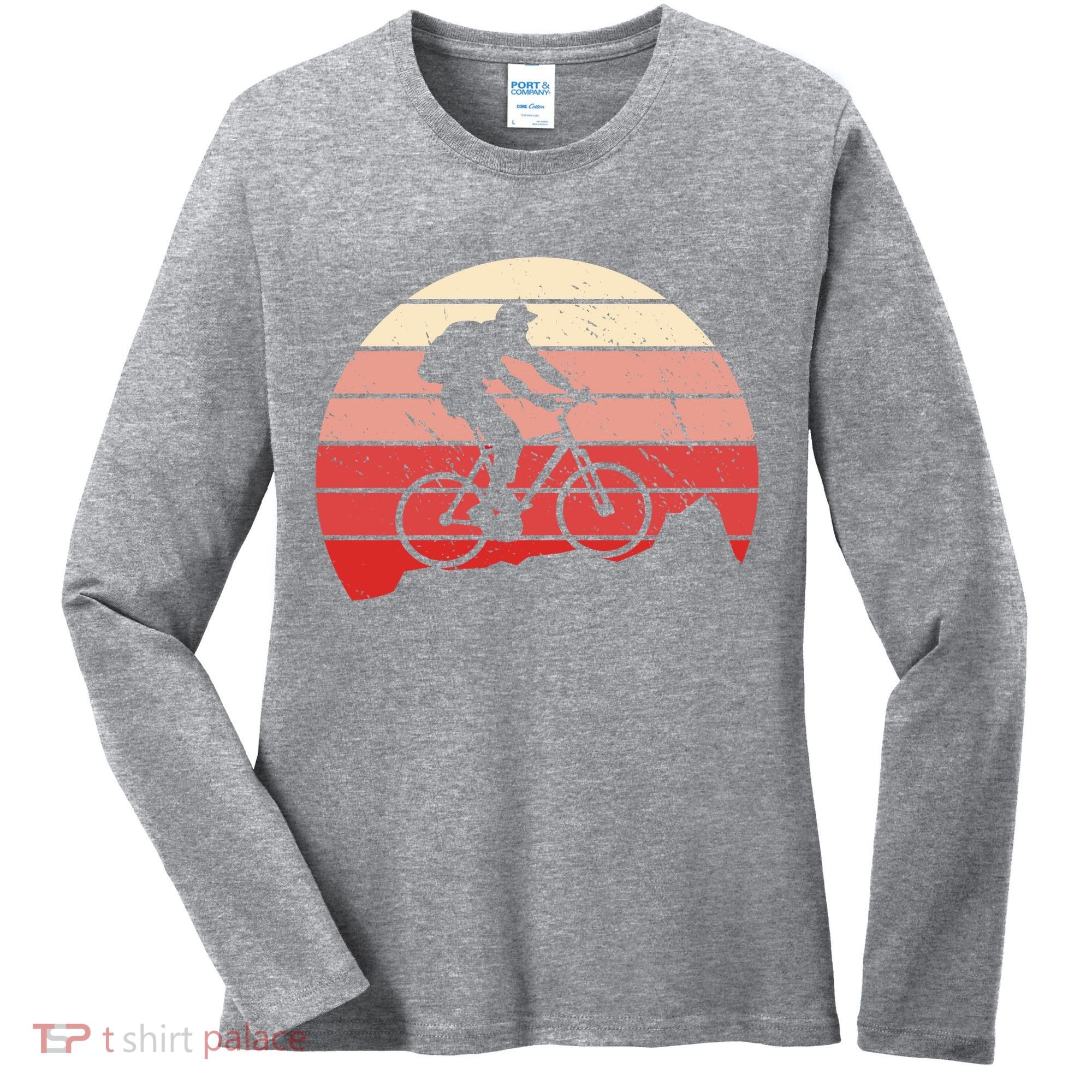 Mountain Bike Retro Women's Long Sleeve Shirt