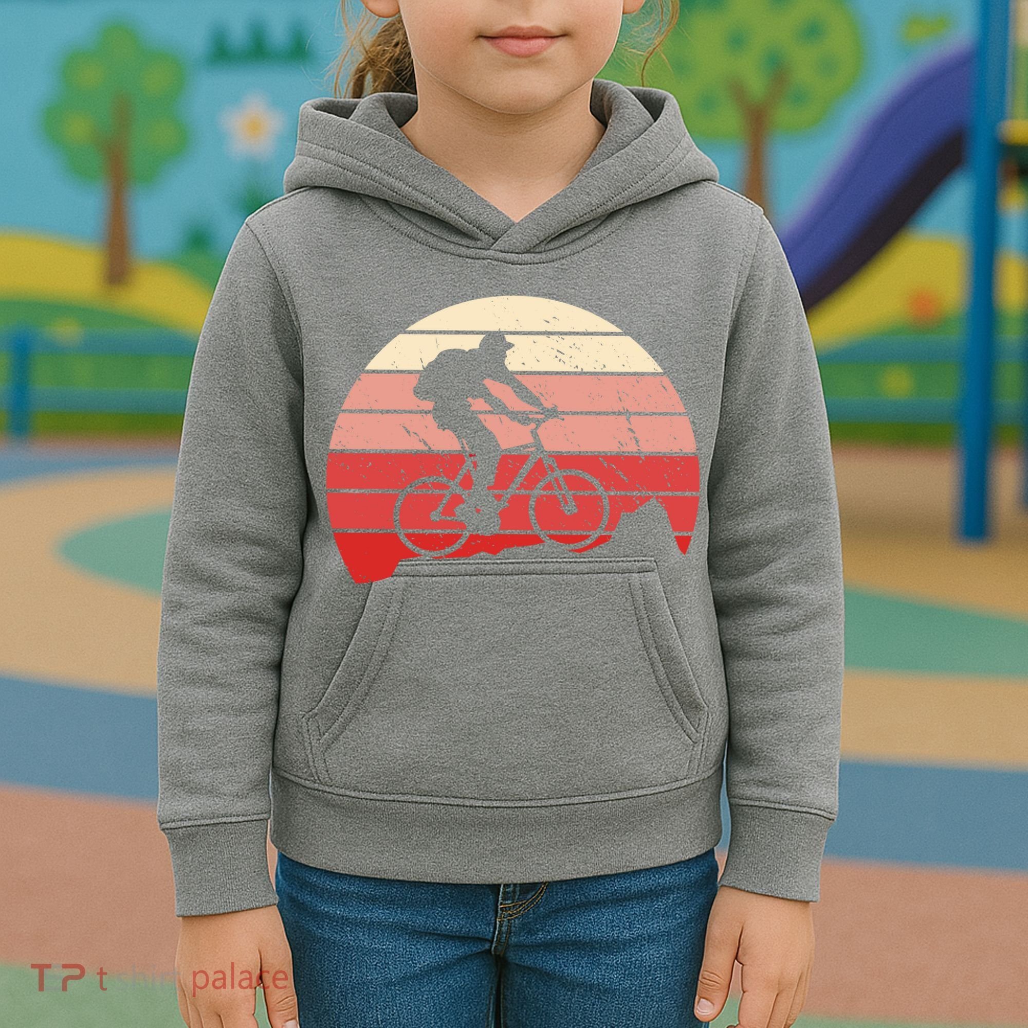 Mountain Bike Retro Kids Hoodie