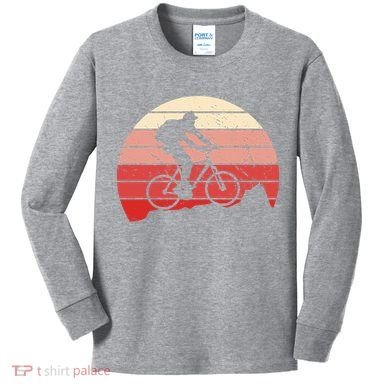 Mountain Bike Retro Kids Long Sleeve Shirt