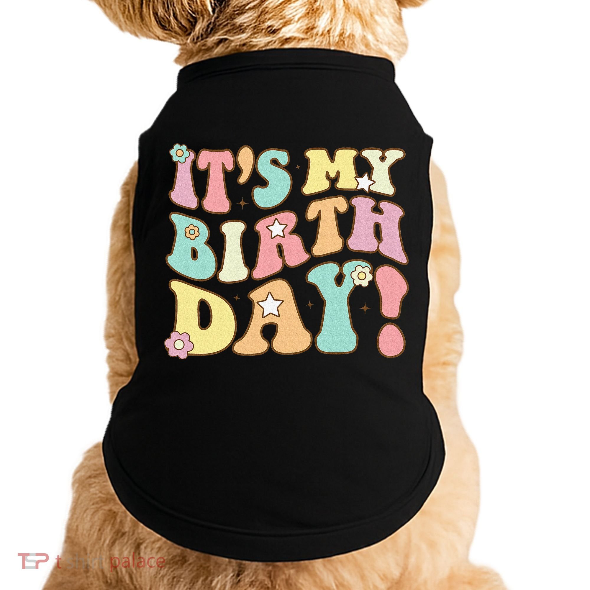 My Birthday Retro Groovy Birthday Ns Doggie Tank