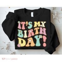 My Birthday Retro Groovy Birthday Ns Sweatshirt thumb 2