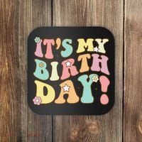 My Birthday Retro Groovy Birthday Ns Coaster thumb 0