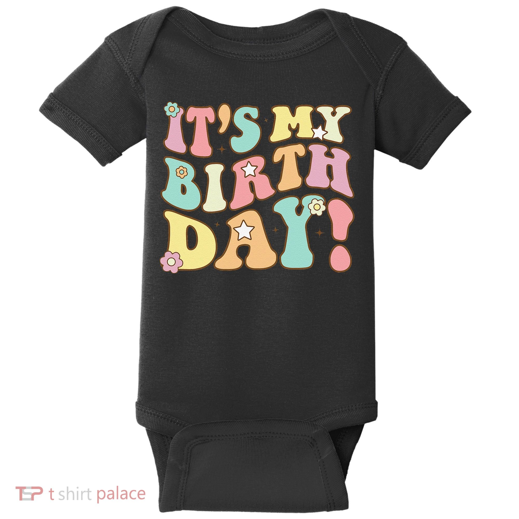 My Birthday Retro Groovy Birthday Ns Baby Bodysuit