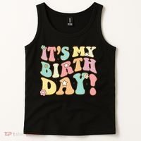 My Birthday Retro Groovy Birthday Ns Tank Top thumb 2