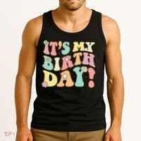 My Birthday Retro Groovy Birthday Ns Tank Top thumb 3