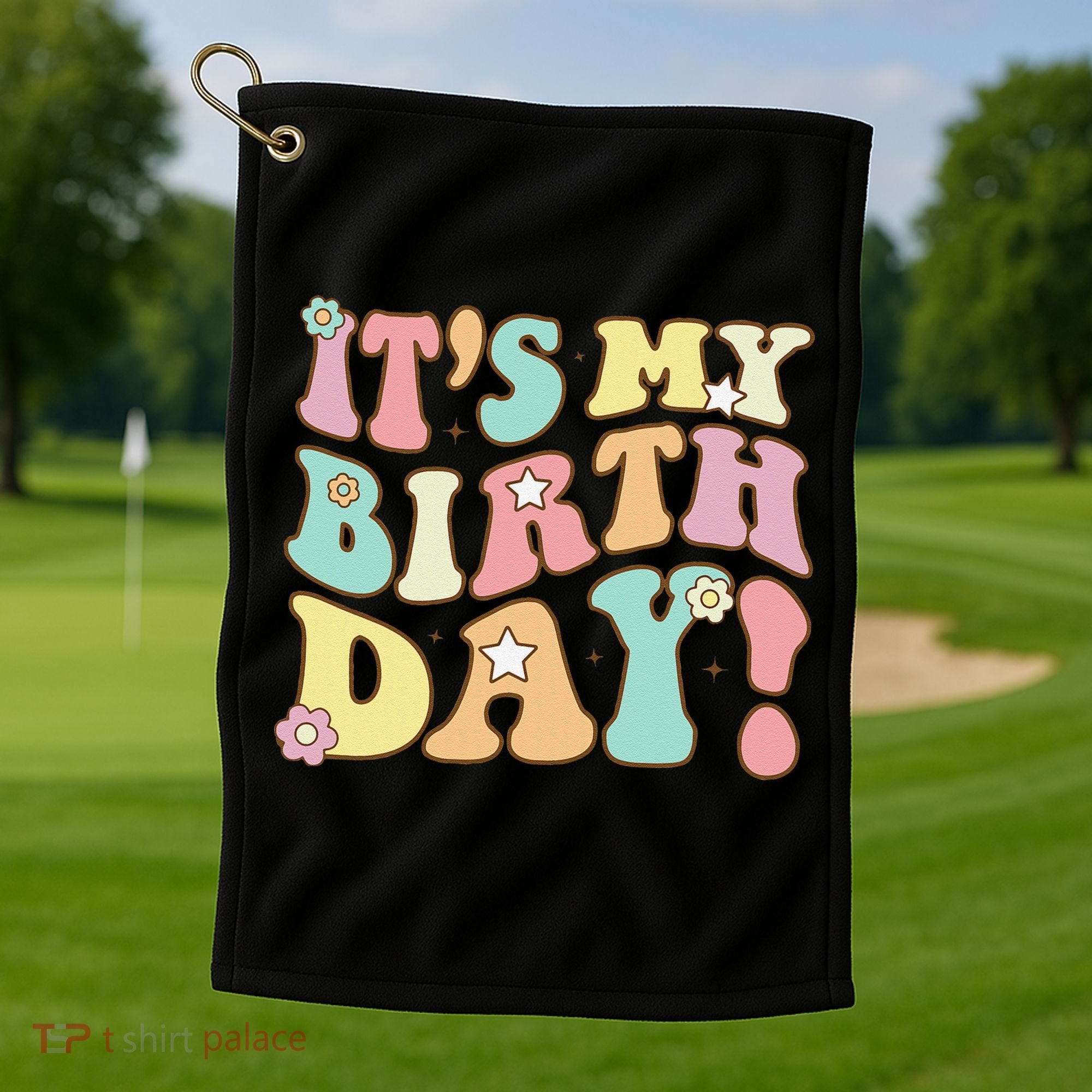 My Birthday Retro Groovy Birthday Ns Golf Towel