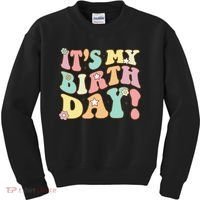 My Birthday Retro Groovy Birthday Ns Kids Sweatshirt thumb 0