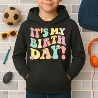 My Birthday Retro Groovy Birthday Ns Kids Hoodie thumb 2