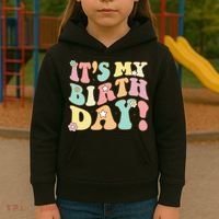 My Birthday Retro Groovy Birthday Ns Kids Hoodie thumb 3