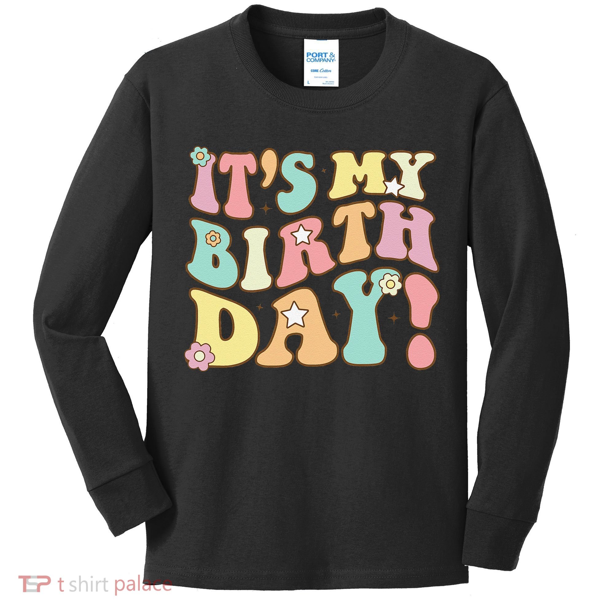 My Birthday Retro Groovy Birthday Ns Kids Long Sleeve Shirt