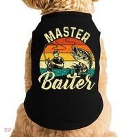 Master Baiter Retro Sunset Fishing Fish Lover Fisherman Doggie Tank thumb 0