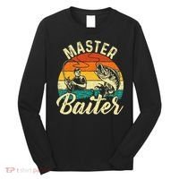 Master Baiter Retro Sunset Fishing Fish Lover Fisherman Long Sleeve Shirt thumb 0