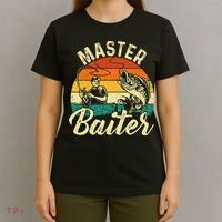 Master Baiter Retro Sunset Fishing Fish Lover Fisherman T-Shirt thumb 4