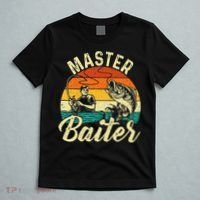 Master Baiter Retro Sunset Fishing Fish Lover Fisherman T-Shirt thumb 5