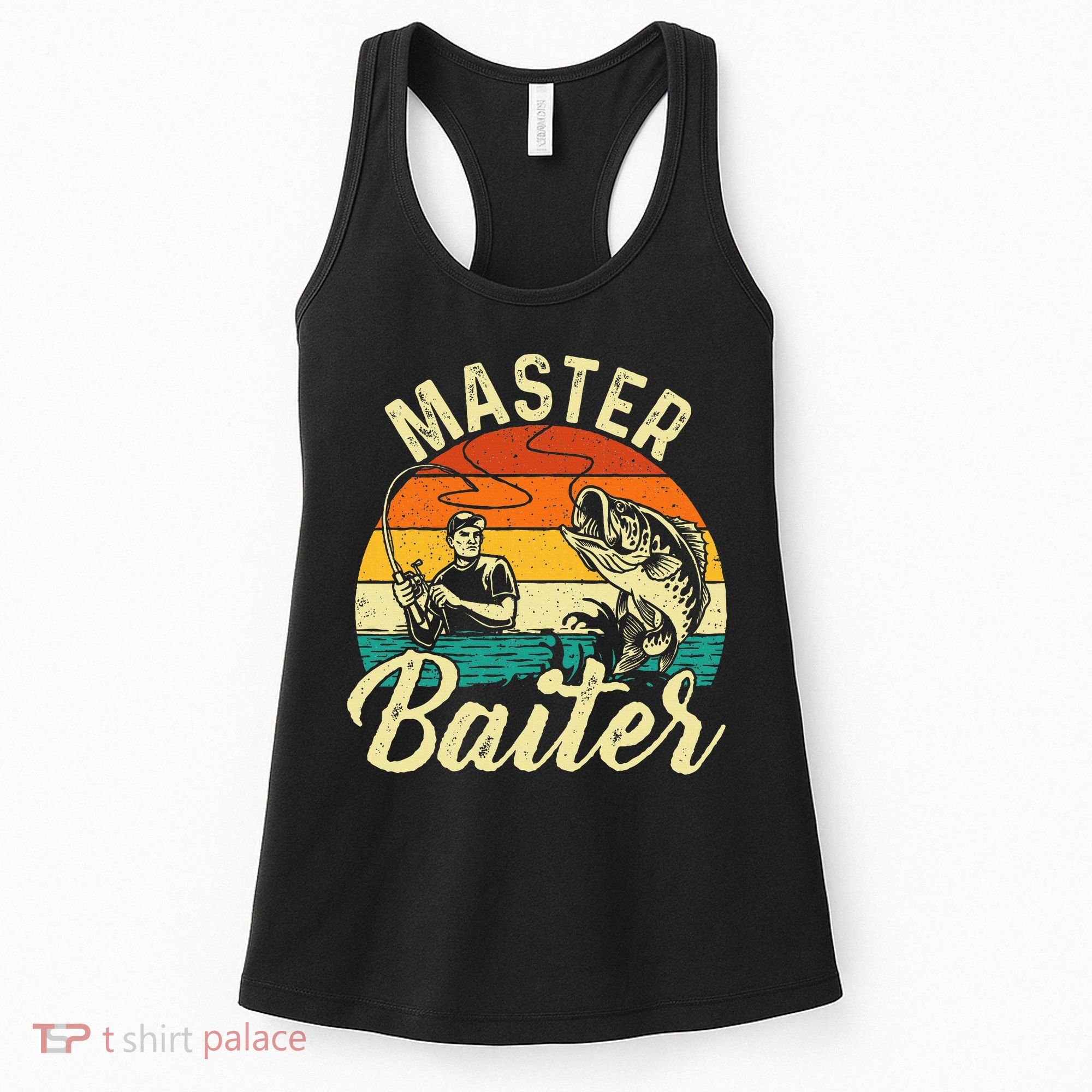Master Baiter Retro Sunset Fishing Fish Lover Fisherman Women's Tank Top