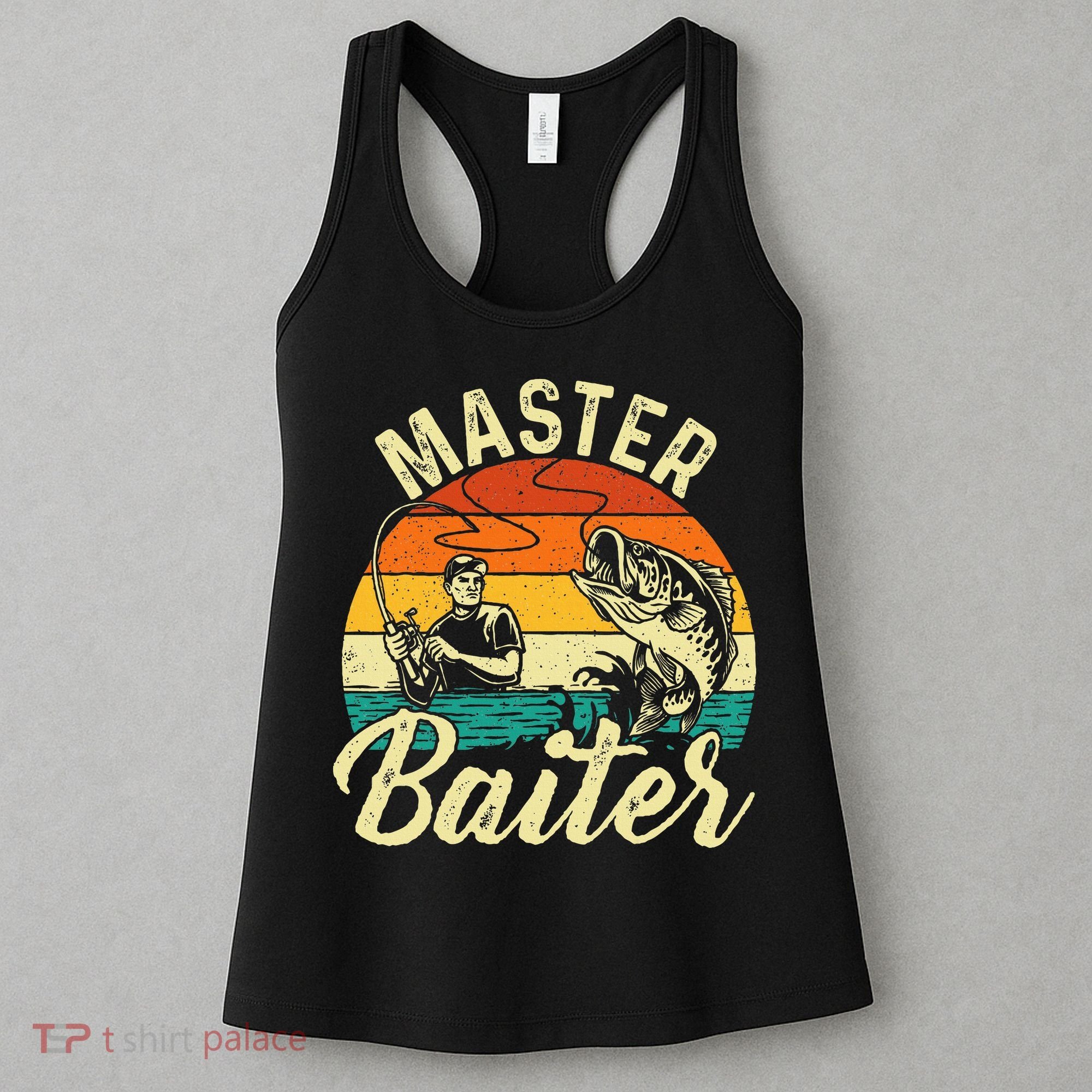 Master Baiter Retro Sunset Fishing Fish Lover Fisherman Women's Tank Top