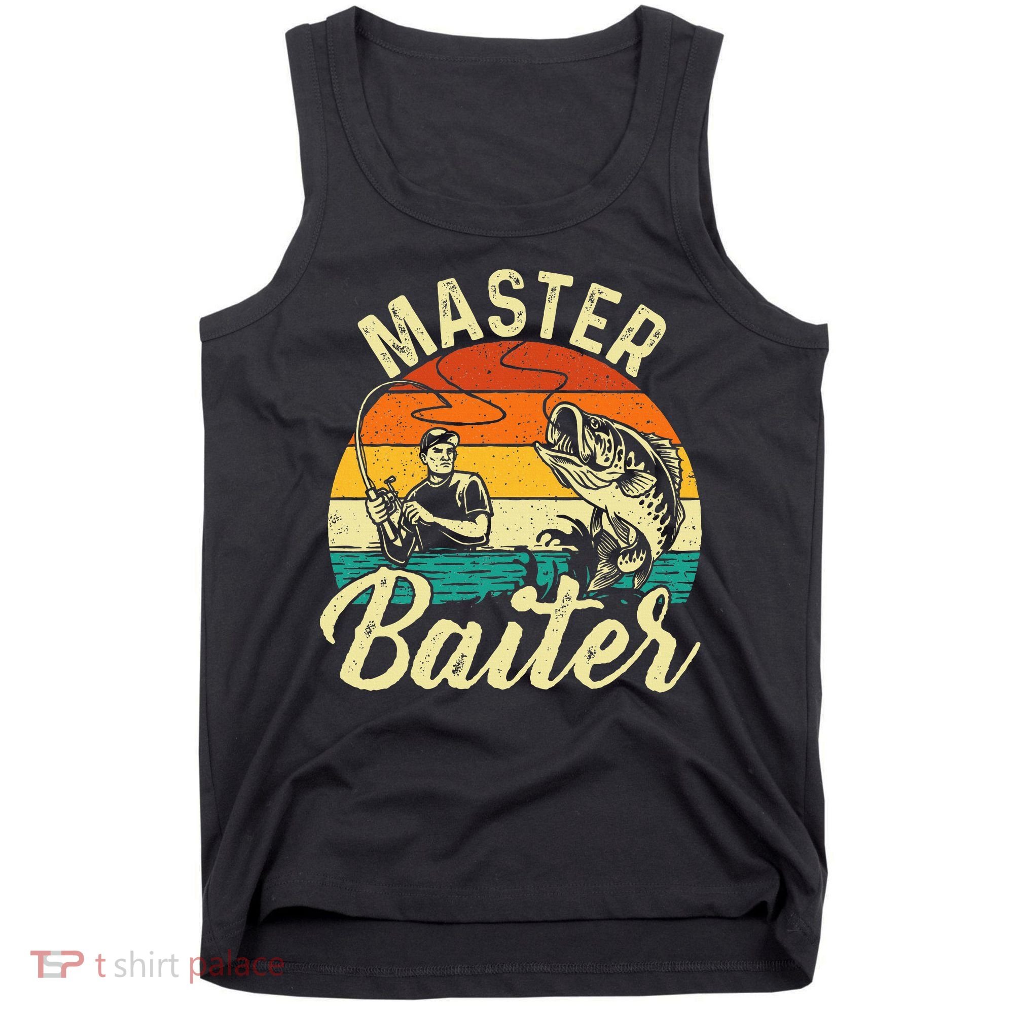 Master Baiter Retro Sunset Fishing Fish Lover Fisherman Tank Top