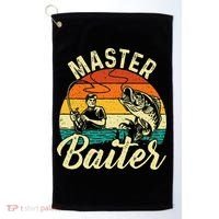 Master Baiter Retro Sunset Fishing Fish Lover Fisherman Golf Towel thumb 0